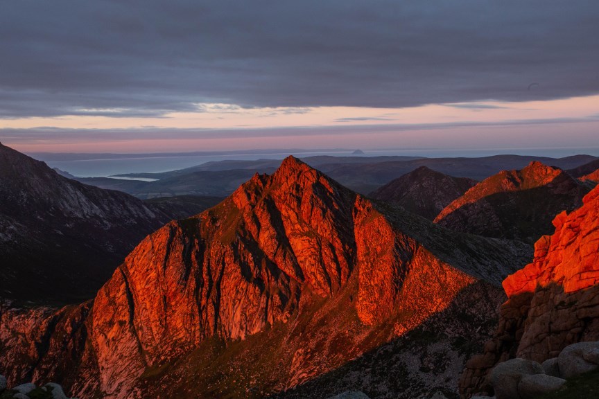 Cir Mhor painted red by Kirstie Smith