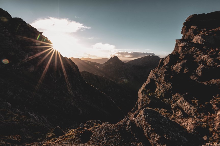 Catching the sun, North Goatfell by Kirstie Smith